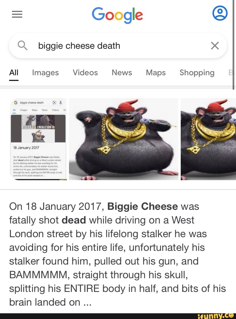 biggie cheese death on google｜TikTok Search