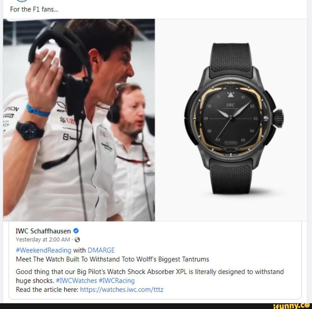 Toto wolff iwc discount watch