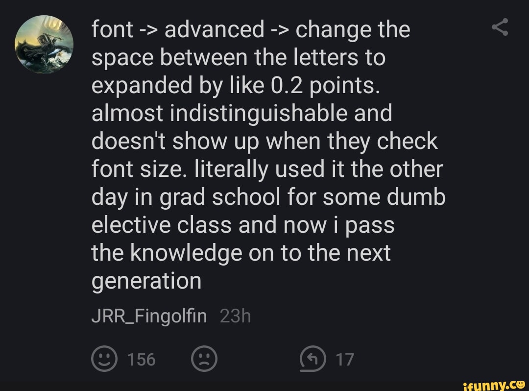 Expanded Letters Font advanced change the space between the letters to expanded by like ...