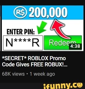 SECRET* ROBLOX Promo Code Gives FREE ROBUX' 68K views 1 week ago -  iFunny Brazil