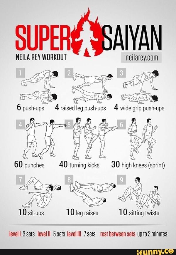 SUPER SBAIVAN NEILA REY WORKOUT 6 push ups 4 caised leg push ups 4