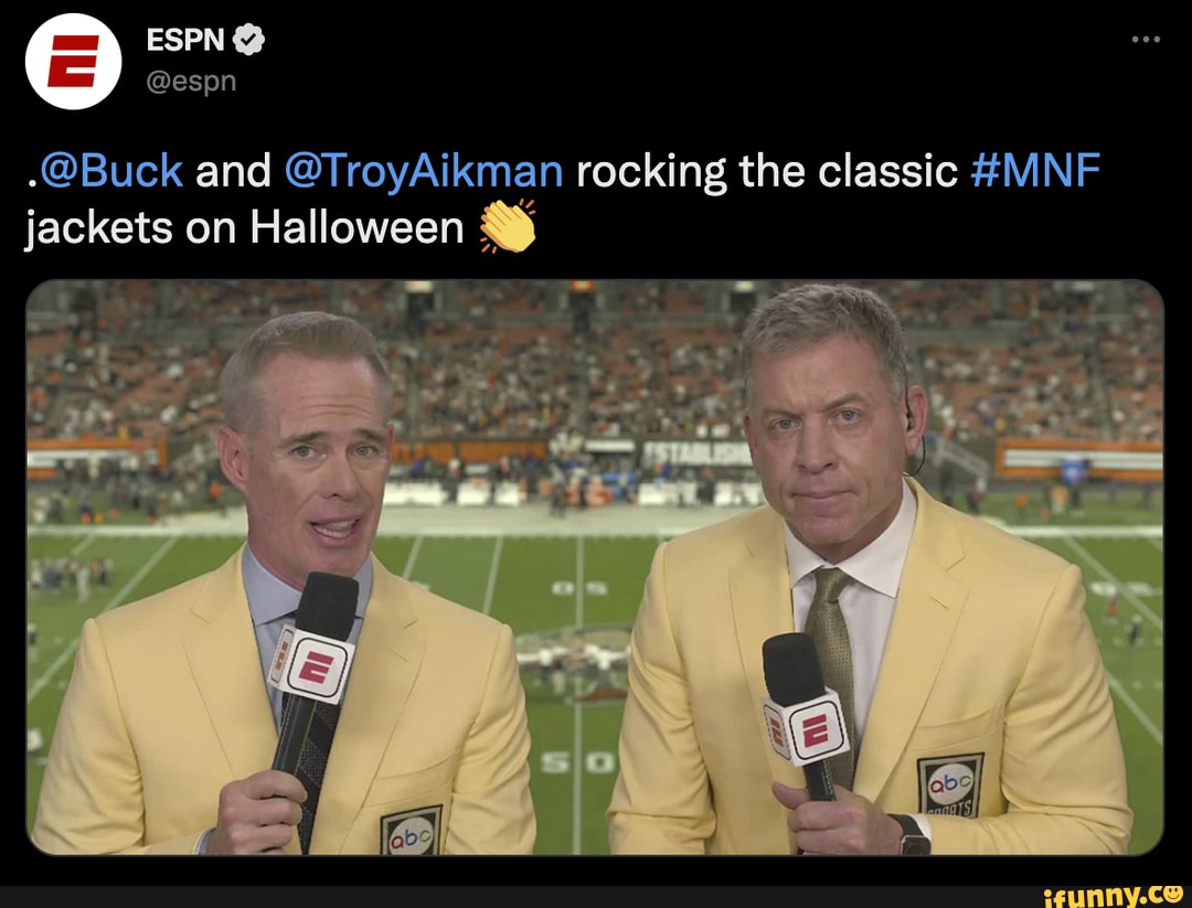 ESPN @espn -@Buck and @TroyAikman rocking the classic #iMINF jackets on
