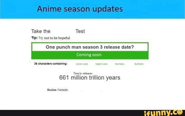 Anime Season Updates