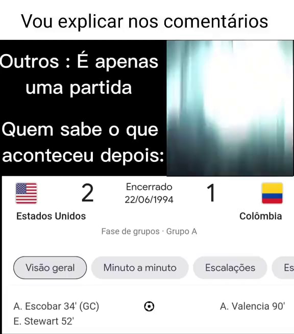 22/06/1994 - Estados Unidos 2 x 1 Colômbia - Três Pontos