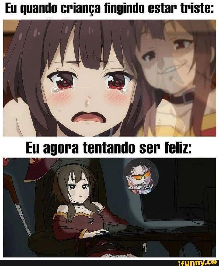 Eu feliz e triste ao mesmo tempo pq achei um anime bom mas só tem 12  episódios: - iFunny Brazil