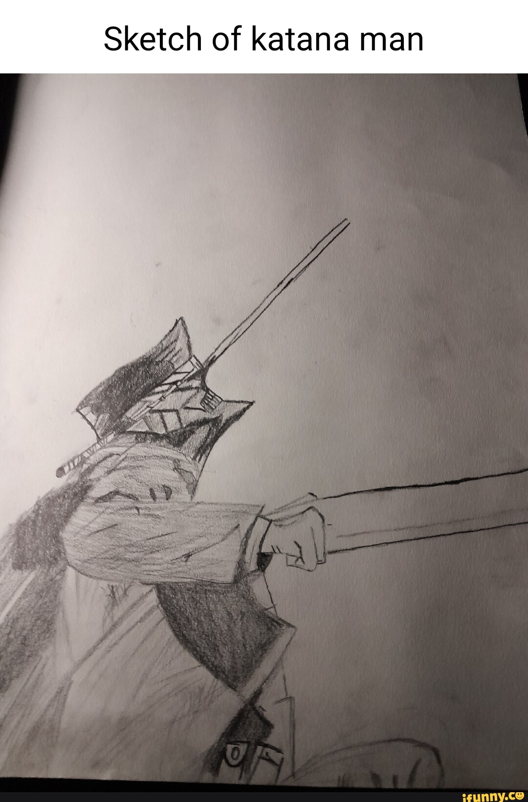 Sketch of katana man - iFunny Brazil