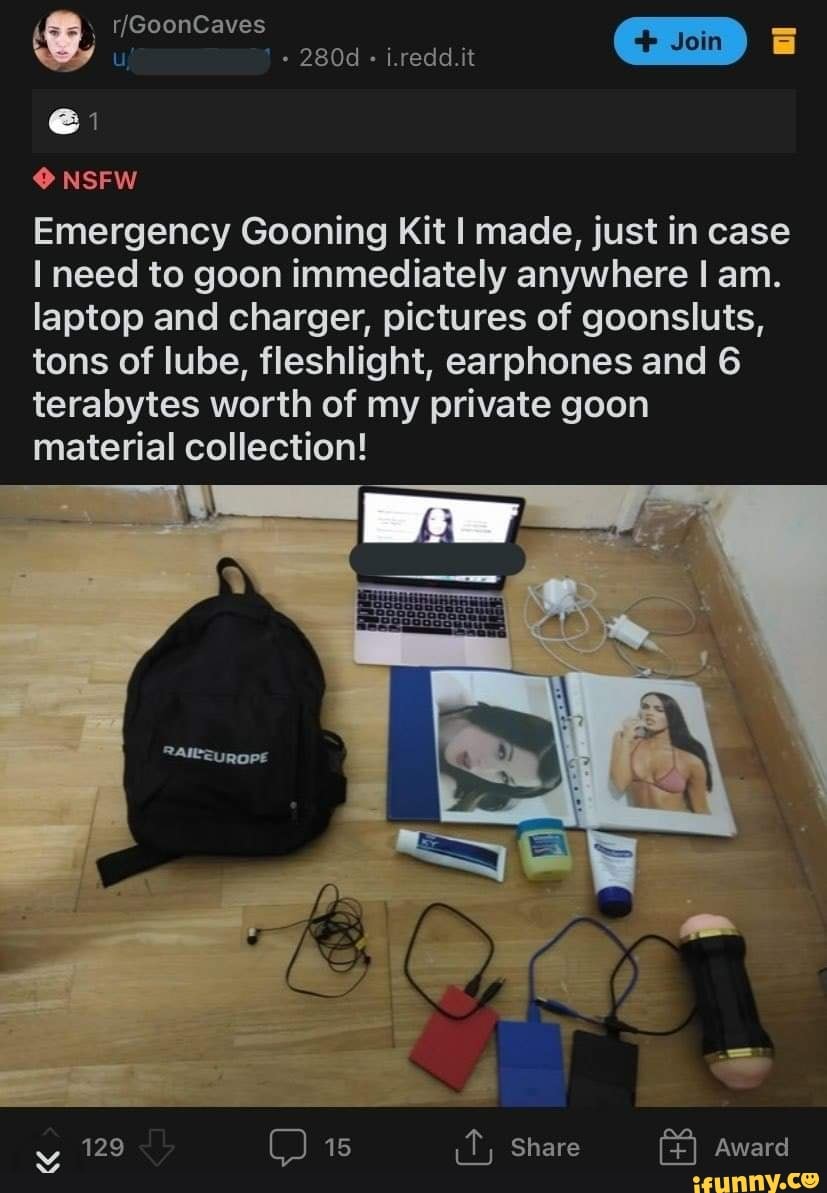 GoonCaves 280d iredd.it NSFW Emergency Gooning Kit I made, just in case  need to goon