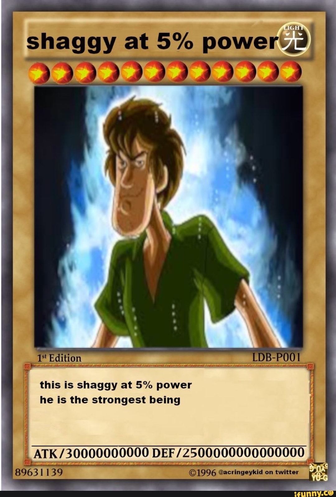 Shaggy at 5% power,2 this is shaggy at 5% power he is the strongest being  - iFunny Brazil