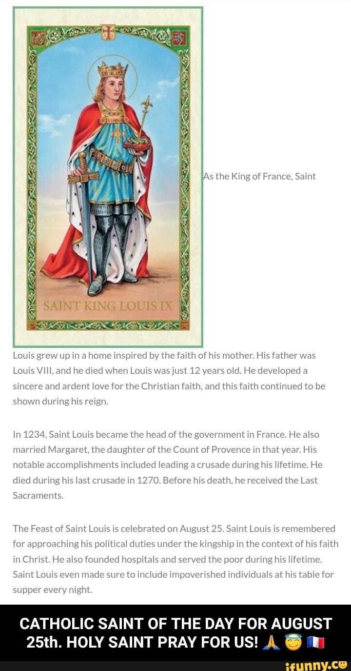 Saint of the day: Louis IX of France