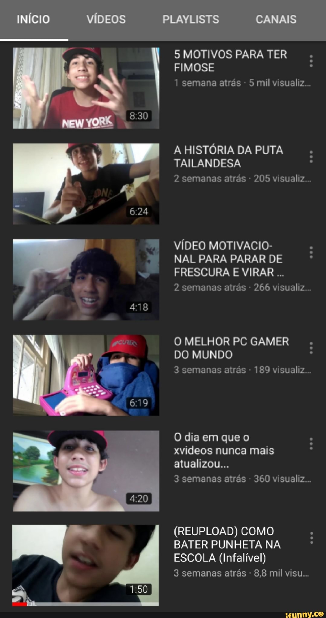 INÍCIO VIDEOS PLAYLISTS CANAIS 5 MOTIVOS PARA TER ago Ra 1 semana atrás 5  mil visualiz...