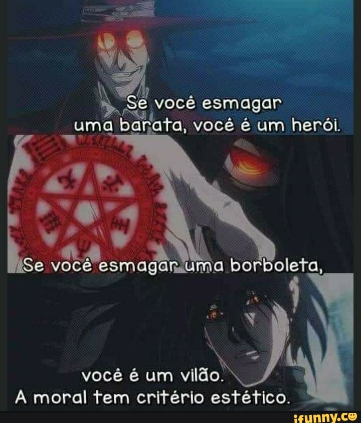 Hellsing  Você é bem menos que um traste, você é um lixo Anime