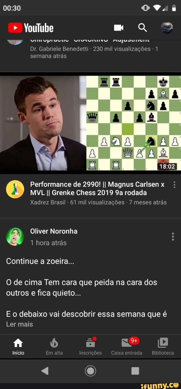 Ovocesabia O jovem prodígio Magnus Carlsen entediado enquanto joga contra  lenda do xadrez Garry Kasparov. - iFunny Brazil