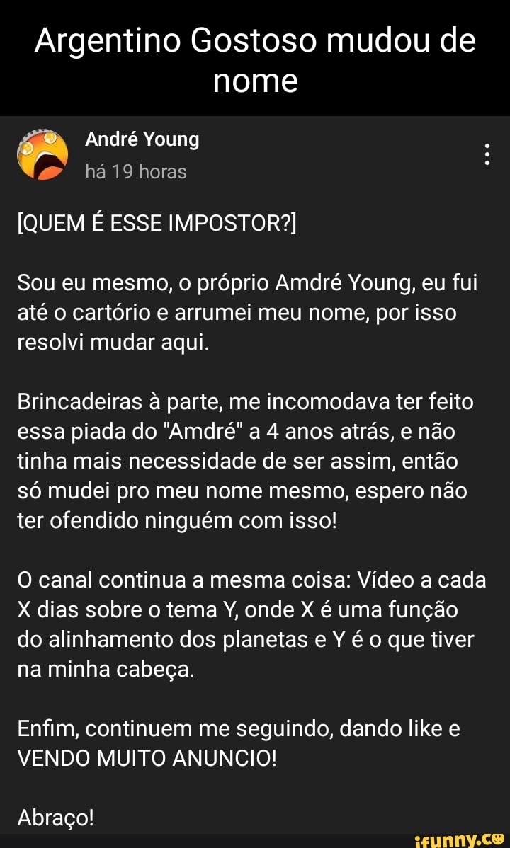 Que isso André : r/andreyoung