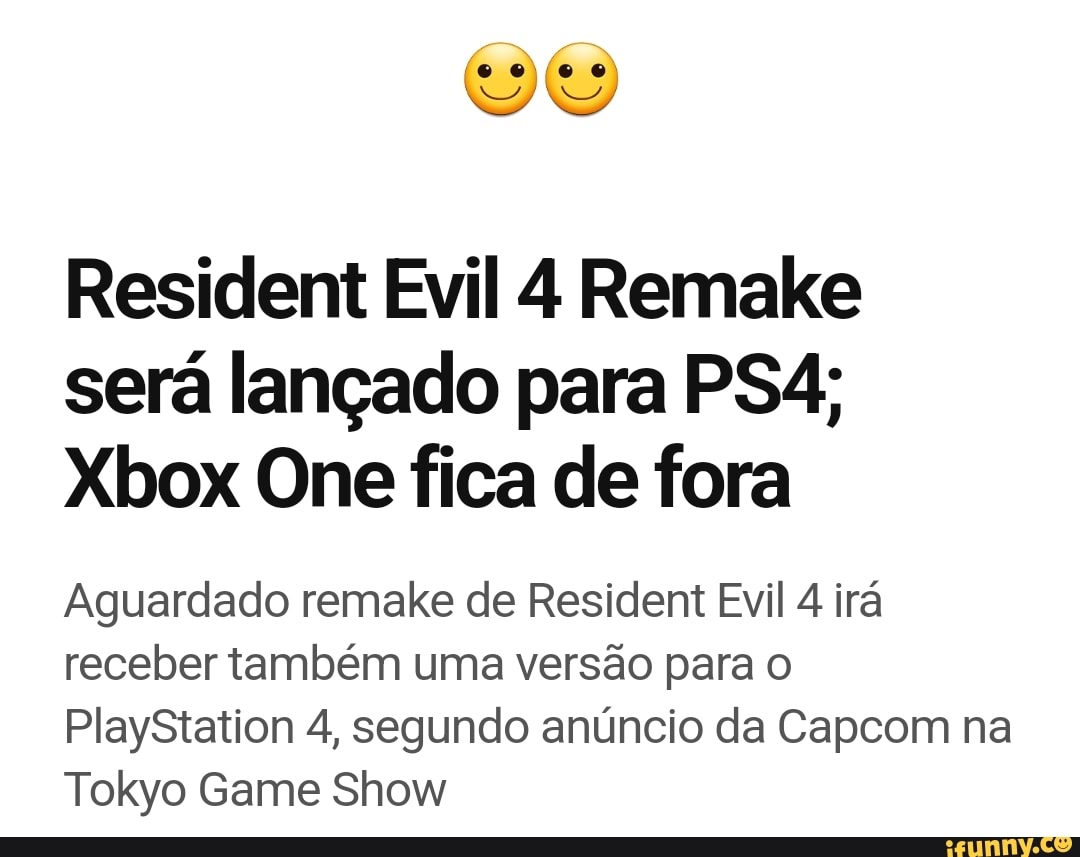 Resident Evil 4 Remake será lançado para PS4; Xbox One fica de fora