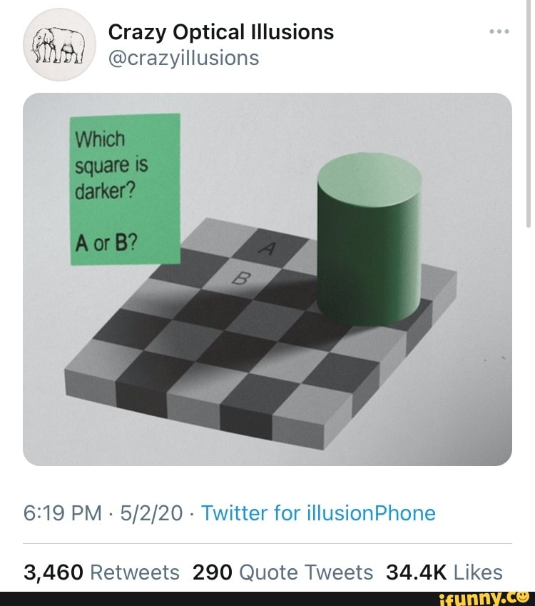 Crazy Optical Illusions crazyillusions Which darker? PM Twitter