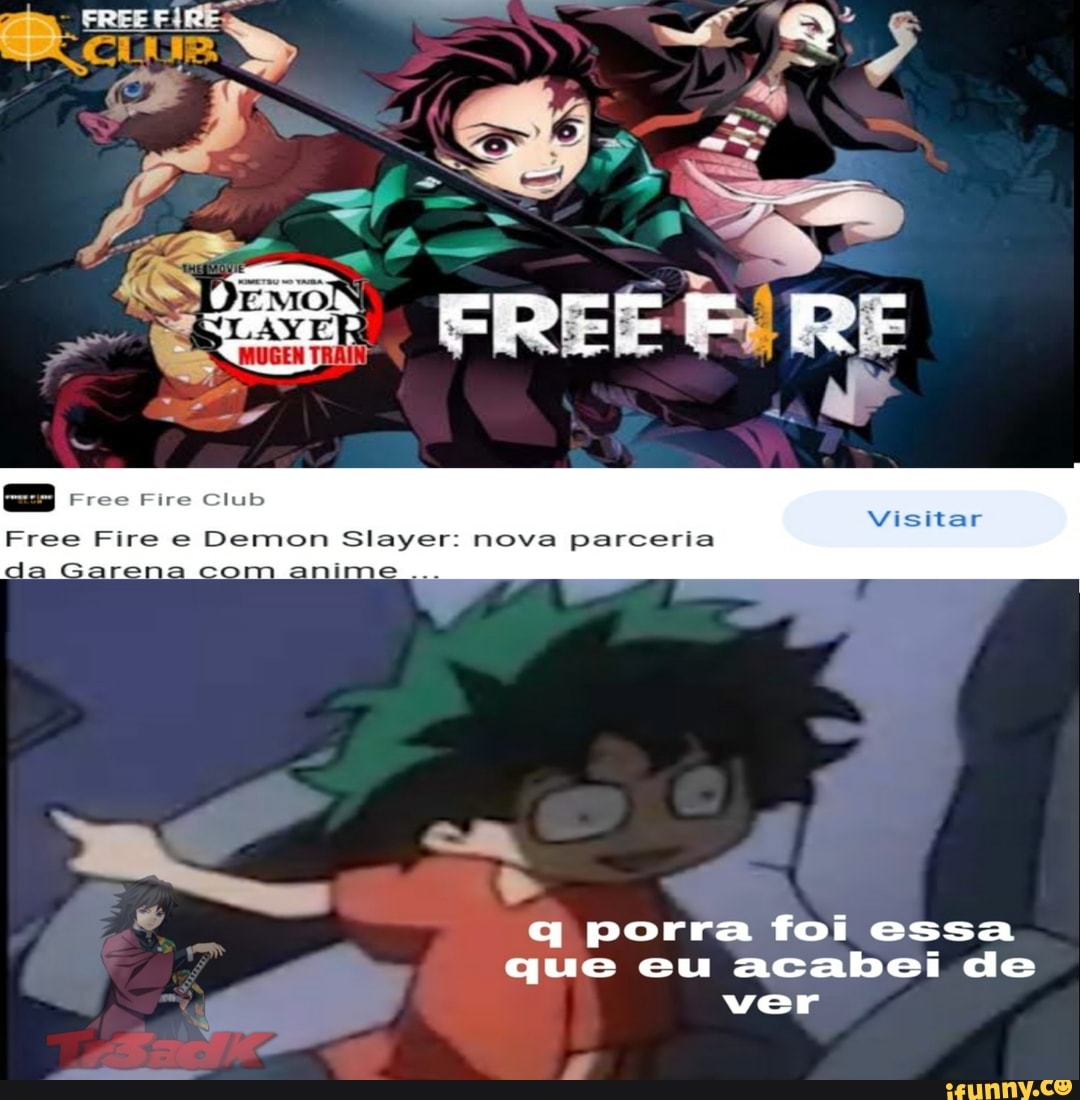 Free Fire e Demon Slayer: nova parceria da Garena com anime - Free Fire Club  - iFunny Brazil