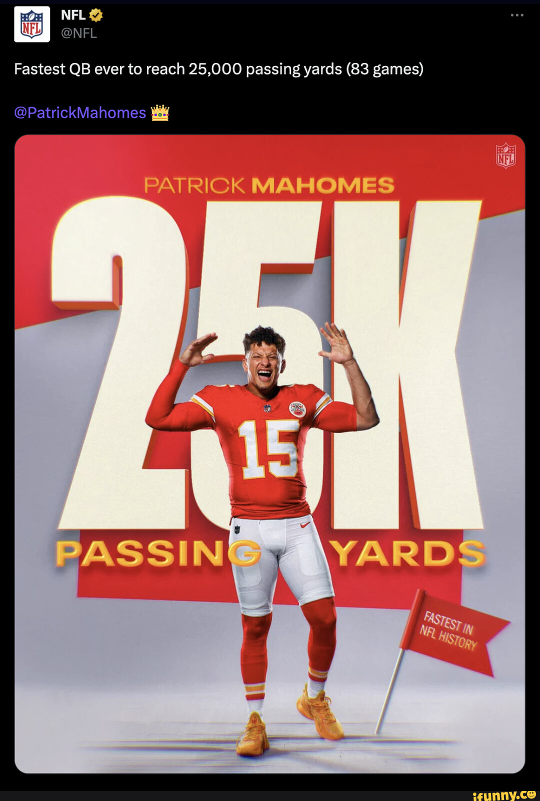 Official Fastest qb in nfl history to pass 25000 yards