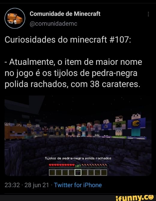 Comunidade de Minecraft on X:  / X