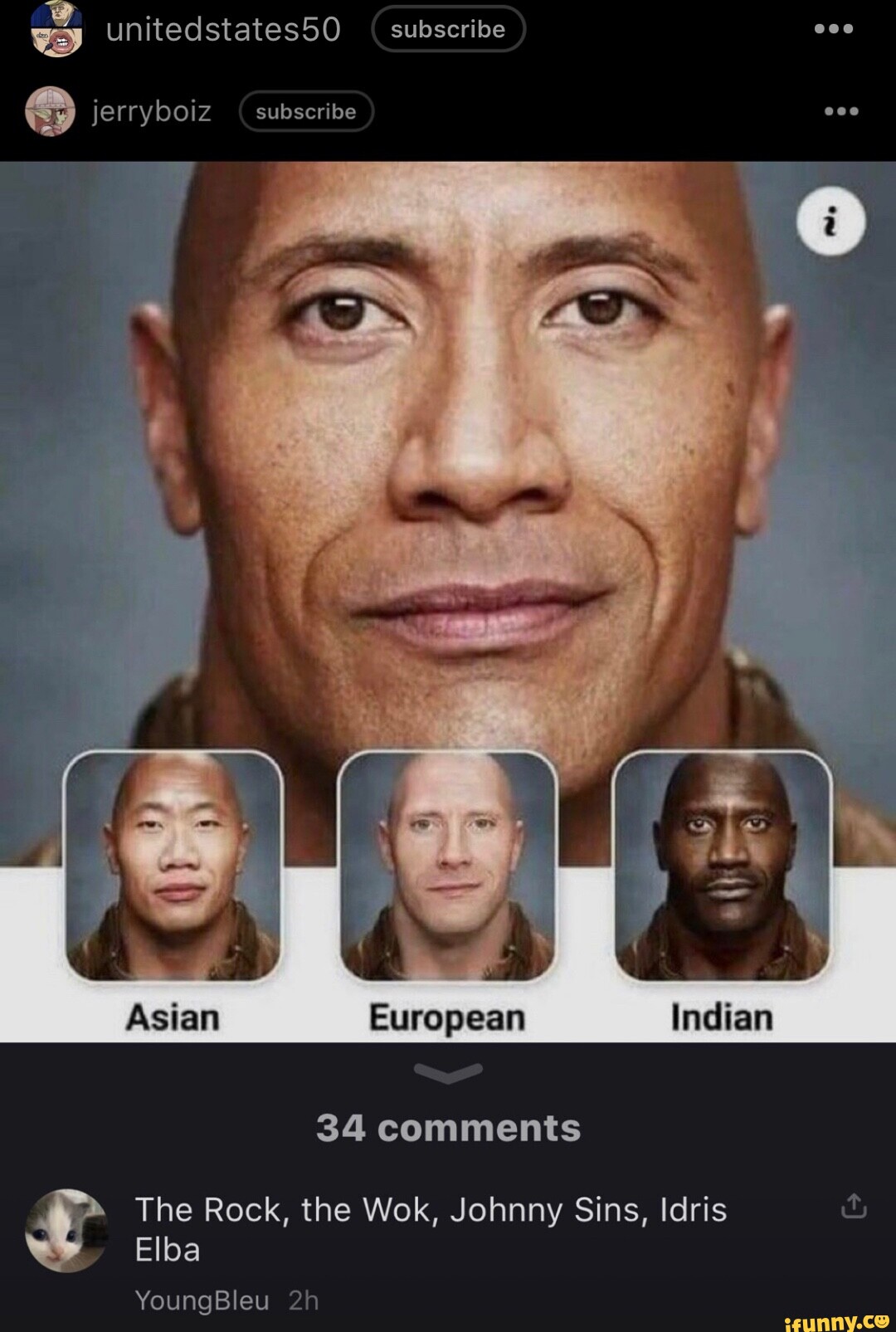 European Dwayne Johnson is Johnny Sins : r/meme