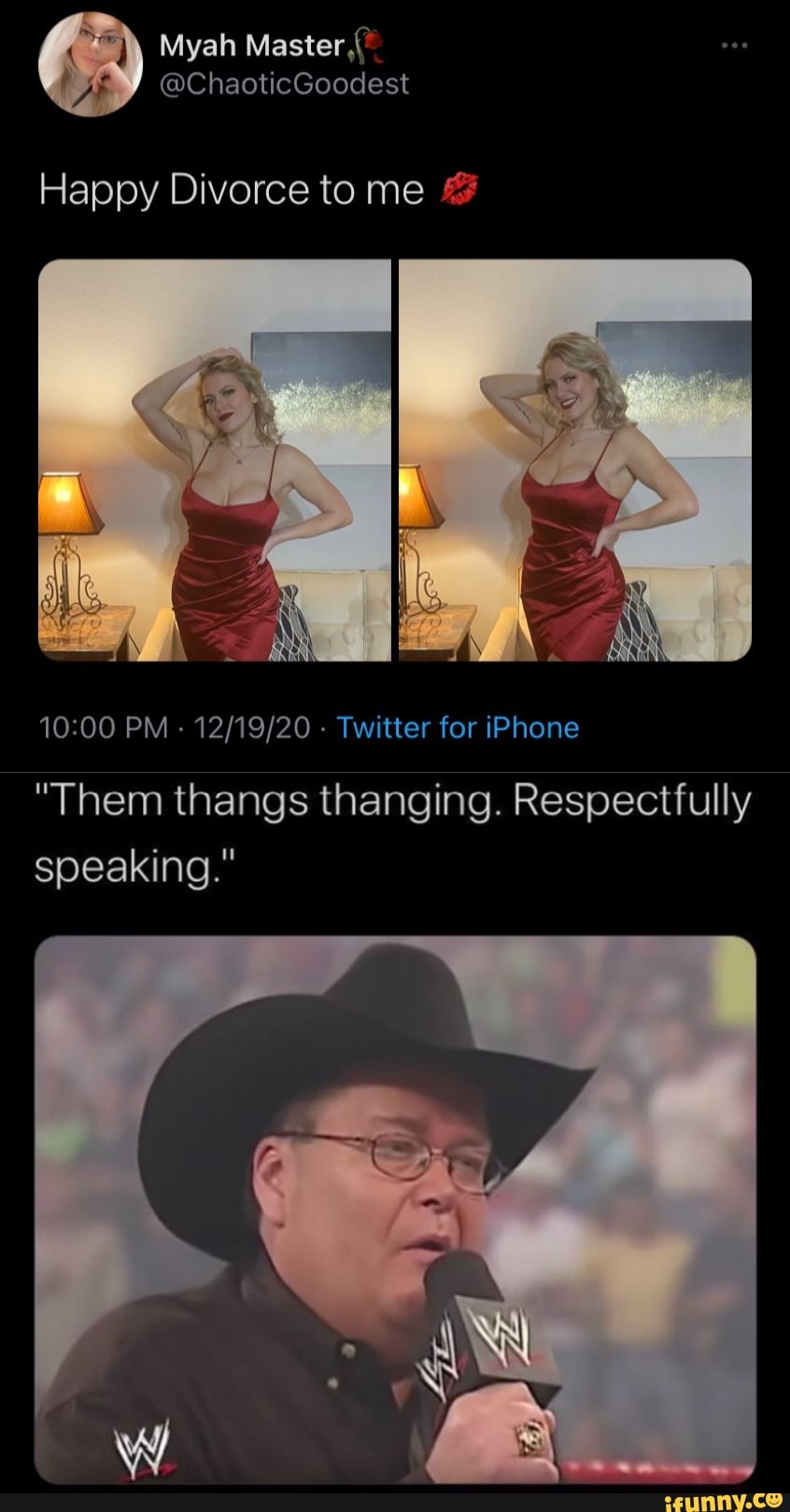 Happy Divorce to me PM Twitter for iPhone 