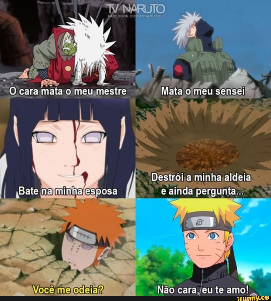 Aldeia da folha sendo destruída Pain: onde está o Naruto Ninjas: - iFunny  Brazil