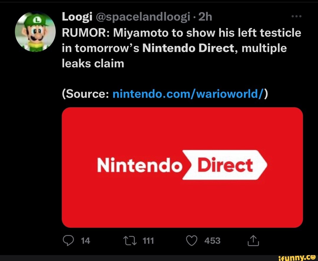 Nintendo direct leaks