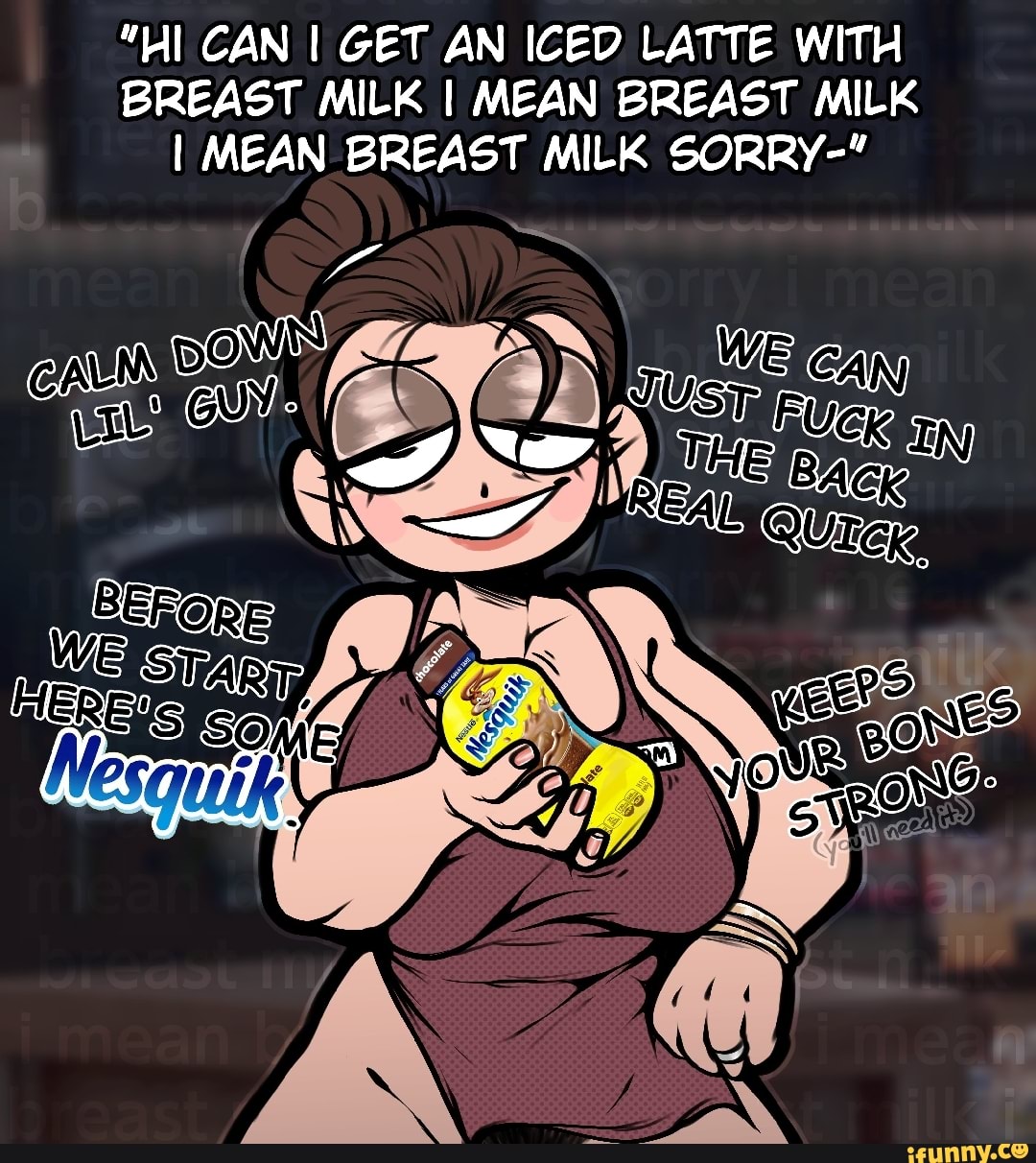 Iced latte with breast milk rule 34
