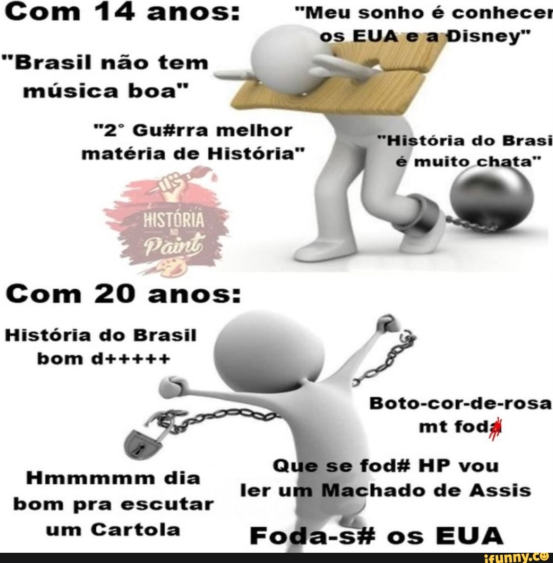 Com 14 anos: 