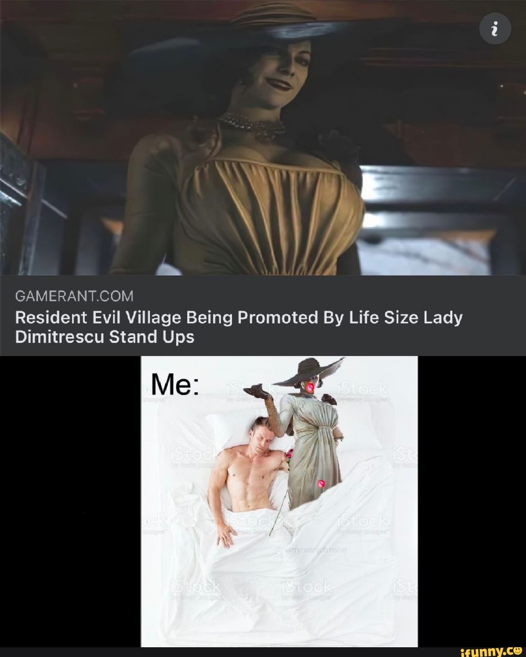 Resident Evil Village Being Promoted By Life Size Lady Dimitrescu Stand Ups  - iFunny Brazil