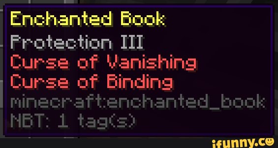 Enchanted Book Protection III Curse of Vanishing Curse of Binding