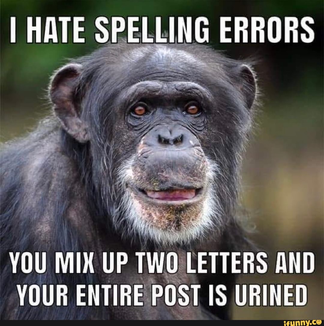 make one spelling mistake, you'll learn. : r/memes