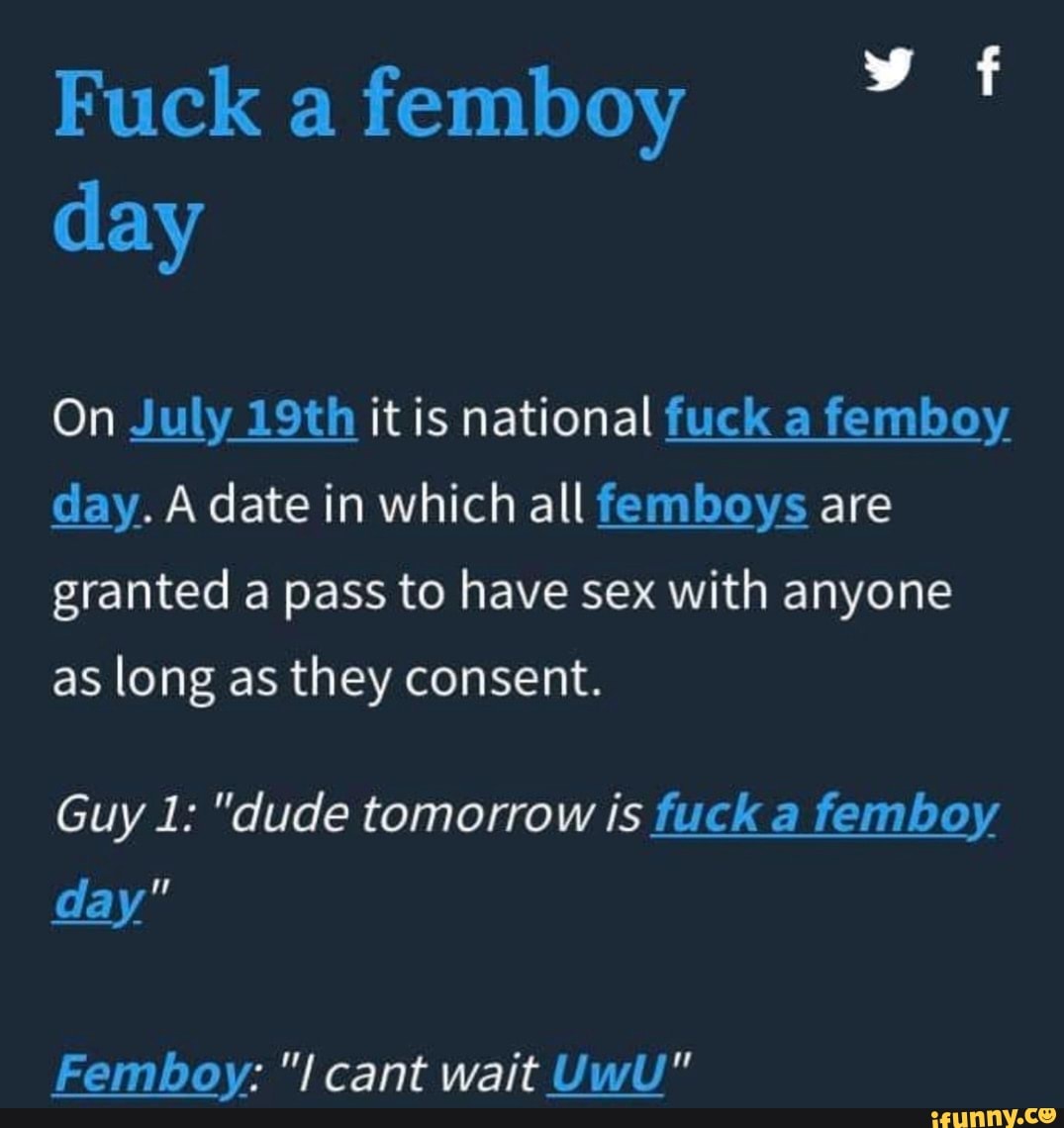 Fuck a femboy day