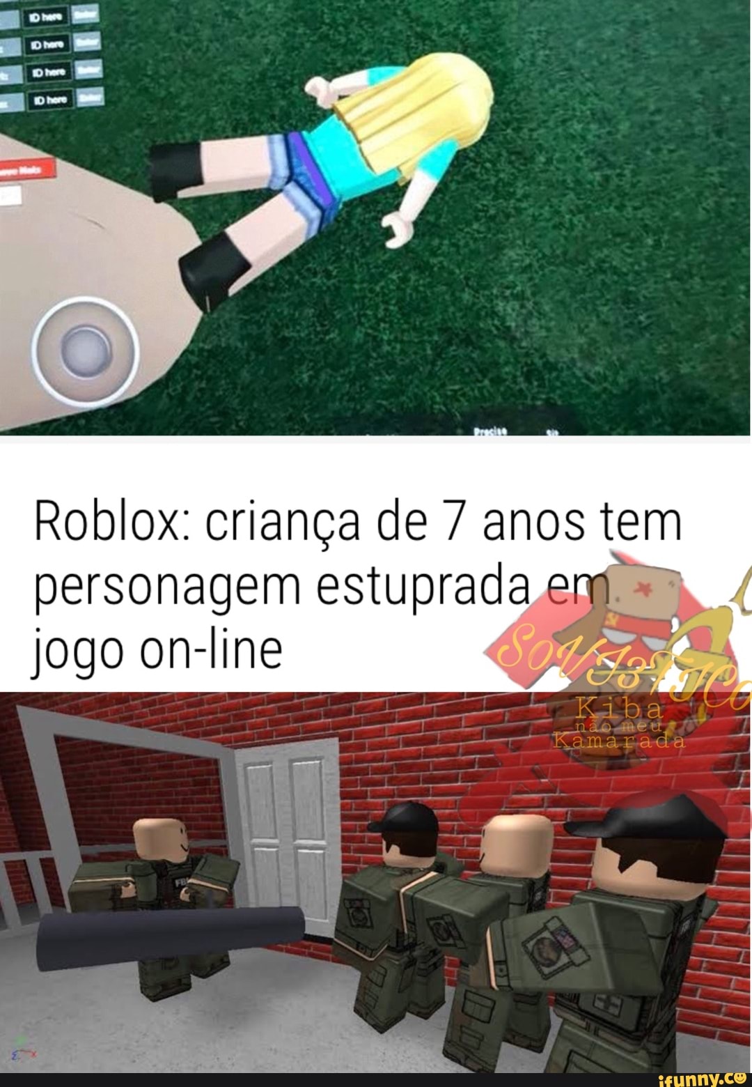 Roblox: criança de 7 anos tem personagem estica em jogo on-line - iFunny  Brazil