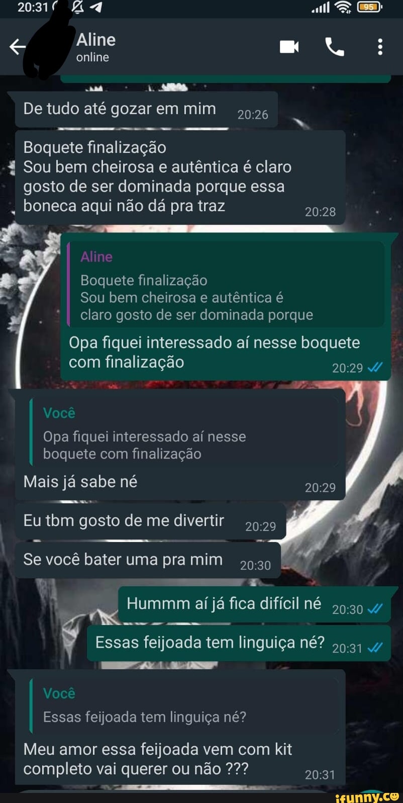 Aline online De tudo até gozar em mim Boquete finalização Sou bem cheirosa  e autêntica é