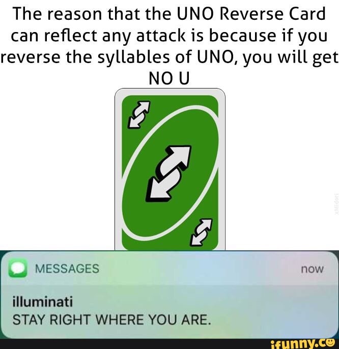 No U vs Uno Reverse Card 