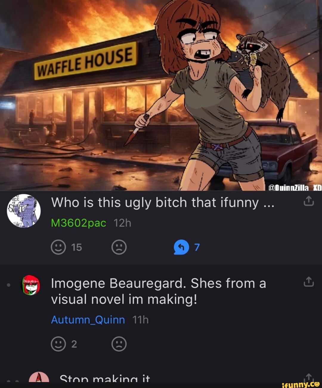 Who is this ugly bitch that ifunny M3602pac 15 Imogene Beauregard