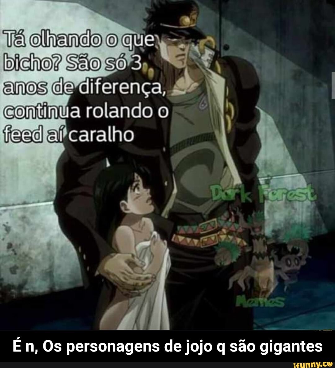 Personagens de anime com traço de jojo