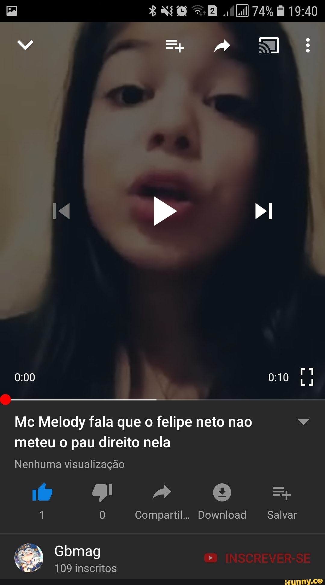 Mc Melody fala que o felipe neto nao v meteu o pau direito nela Nenhuma  visualização - iFunny Brazil