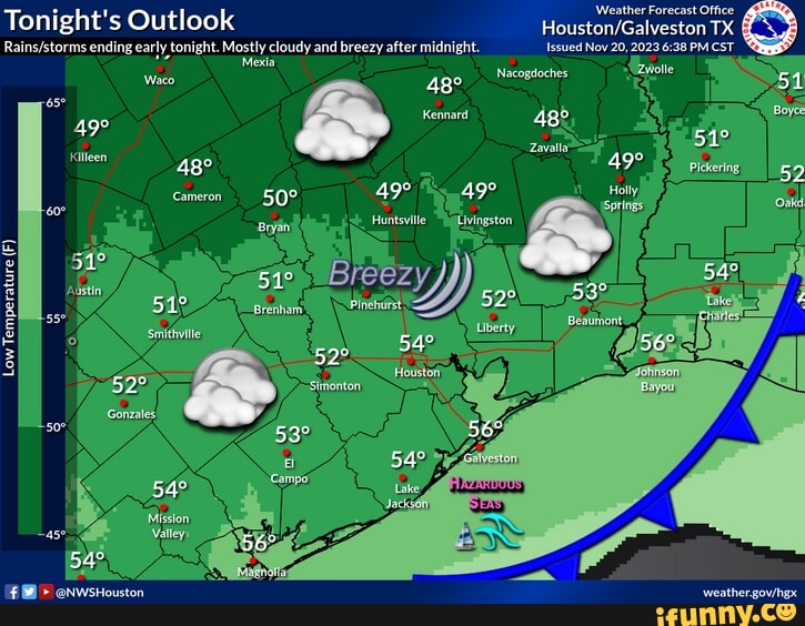 Toht Weather Forecast Office Tonight s Outlook TX ending early