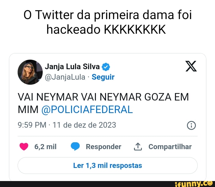 Gente, minha conta foi hackeada, por favor, denunciem, n sou eu que estou  fazendo essas postagens - iFunny Brazil