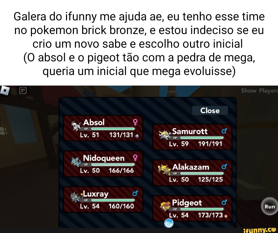 Cara do roblox cria jogo de pokemon* criadora de pokemon: EU - iFunny Brazil