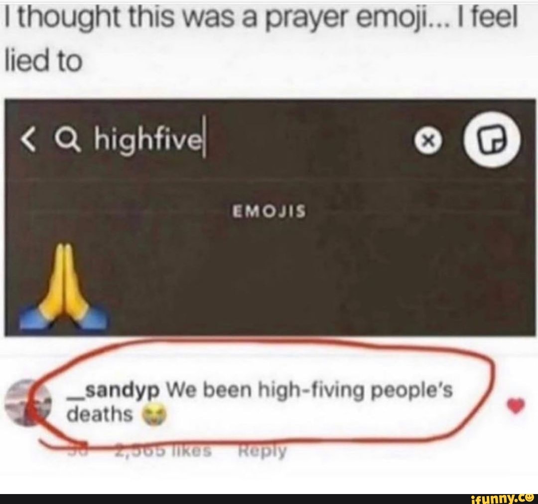 High Five or Prayer Emoji - what it means and how to use it.