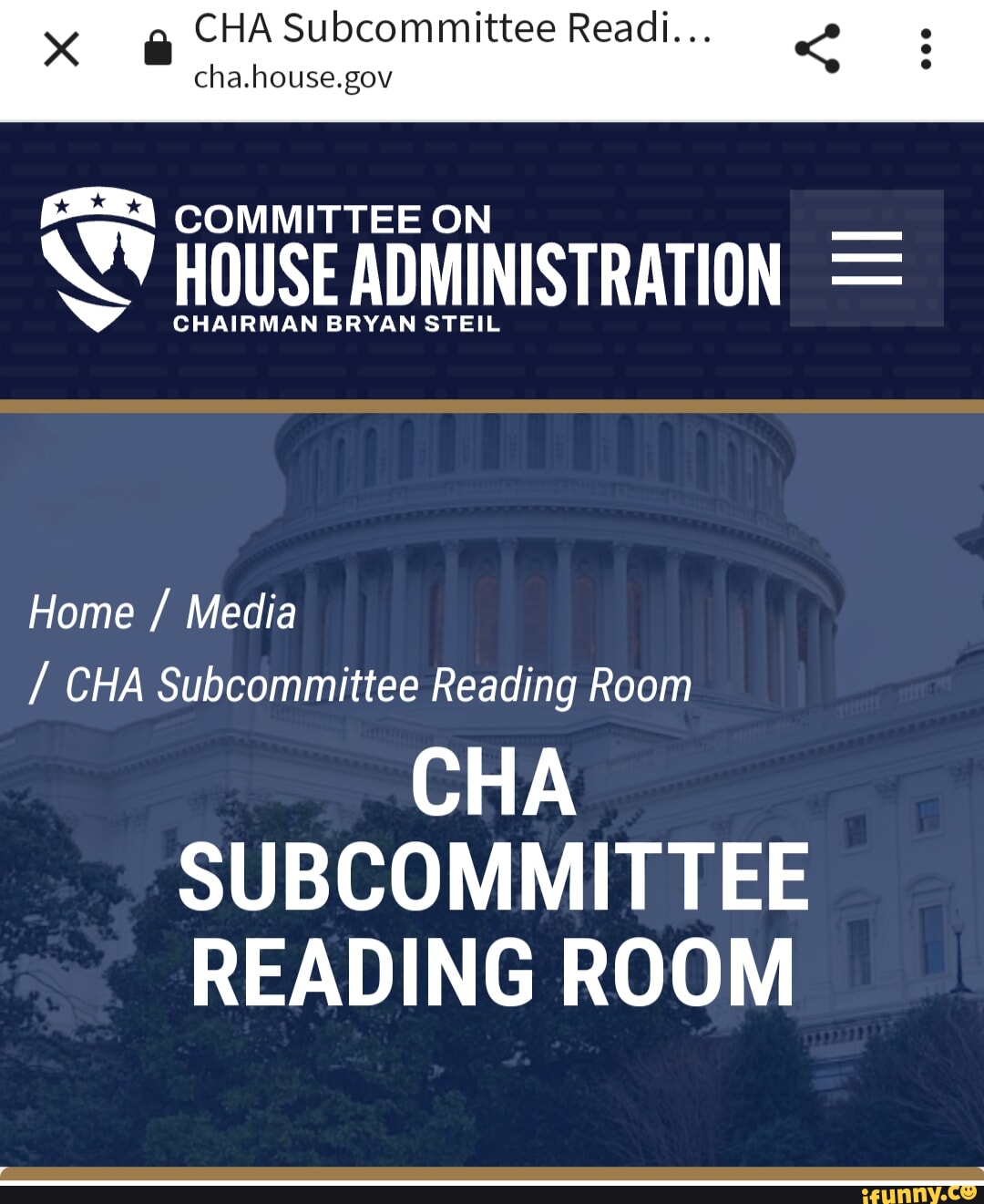 A CHA Subcommittee Readi cha.house.gov CHAIRMAN MAN HOUSE