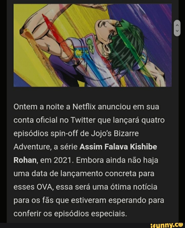 Kishibe Rohan: Spin-off de 'JoJo' chega em fevereiro na Netflix