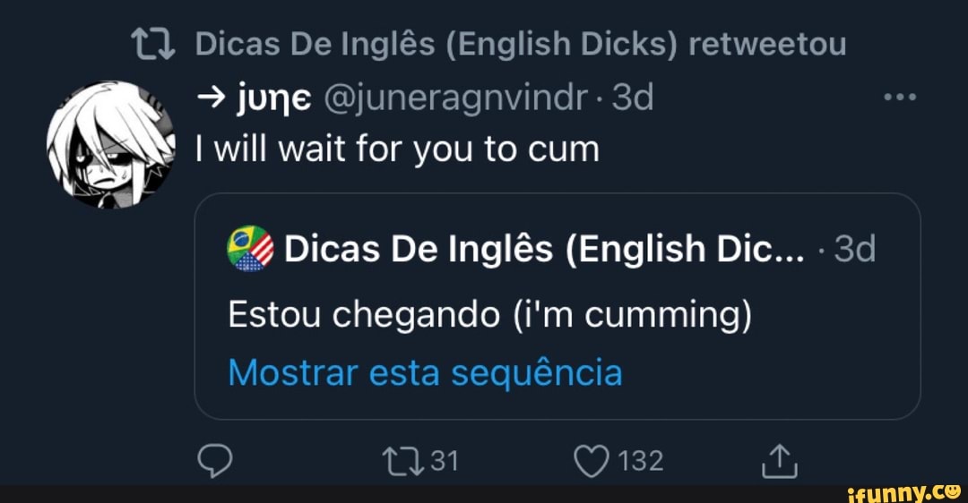 Dicas De Inglês (English Dicks) on X:  / X