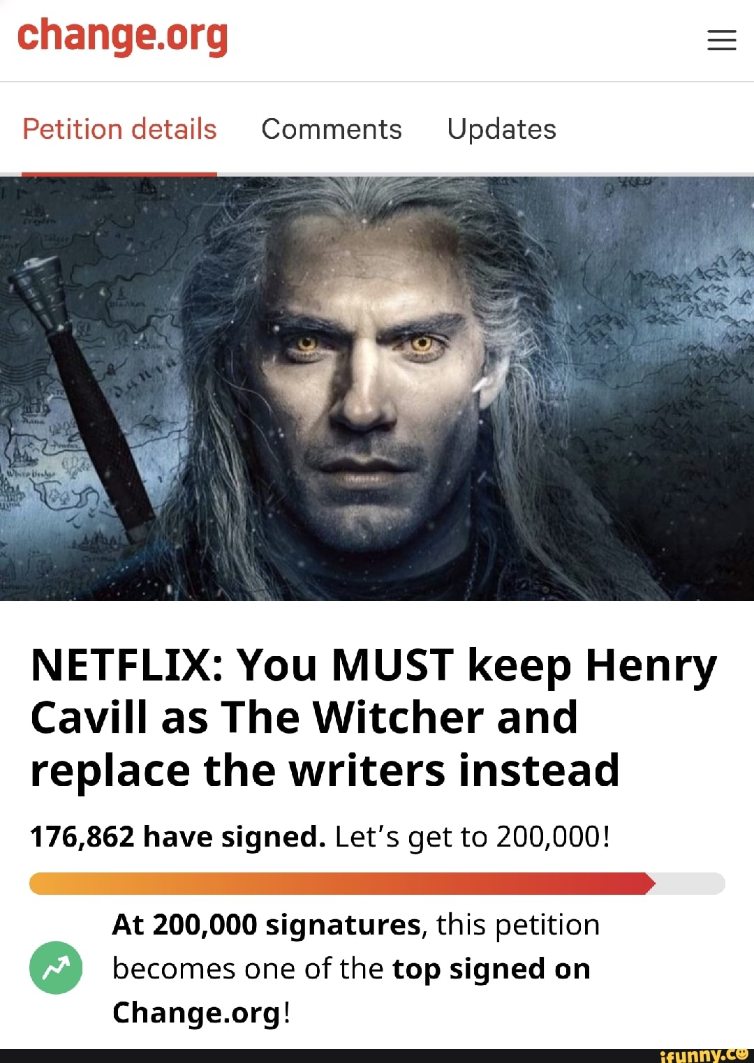 Petition · NETFLIX: You MUST keep Henry Cavill as The Witcher and replace  the writers instead ·