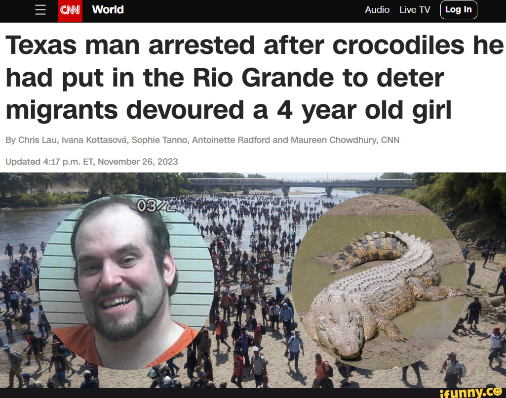 = @N World Audio Live TV Log Texas man arrested after crocodiles he had ...