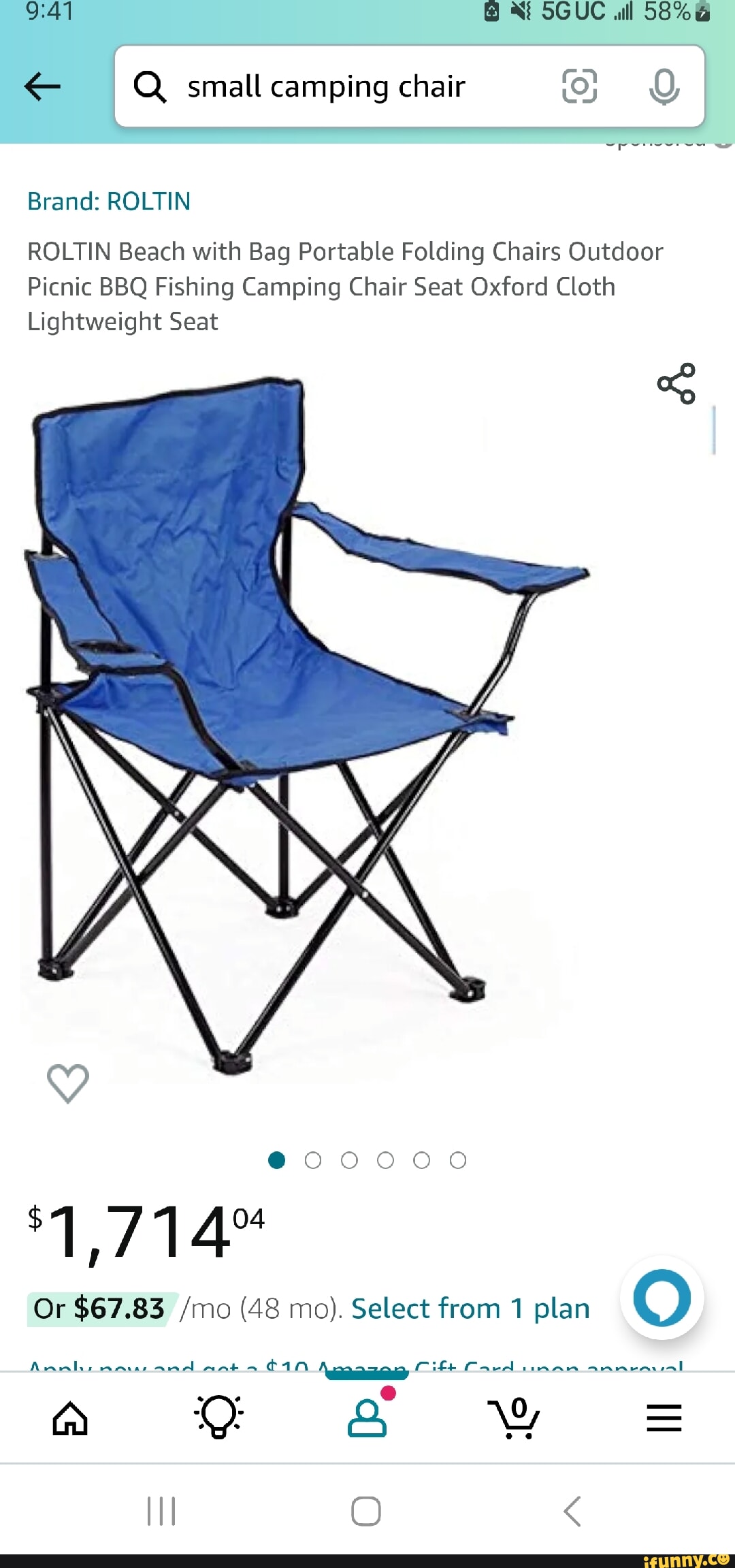 Ni SGUC small camping chair Brand: ROLTIN ROLTIN Beach with Bag