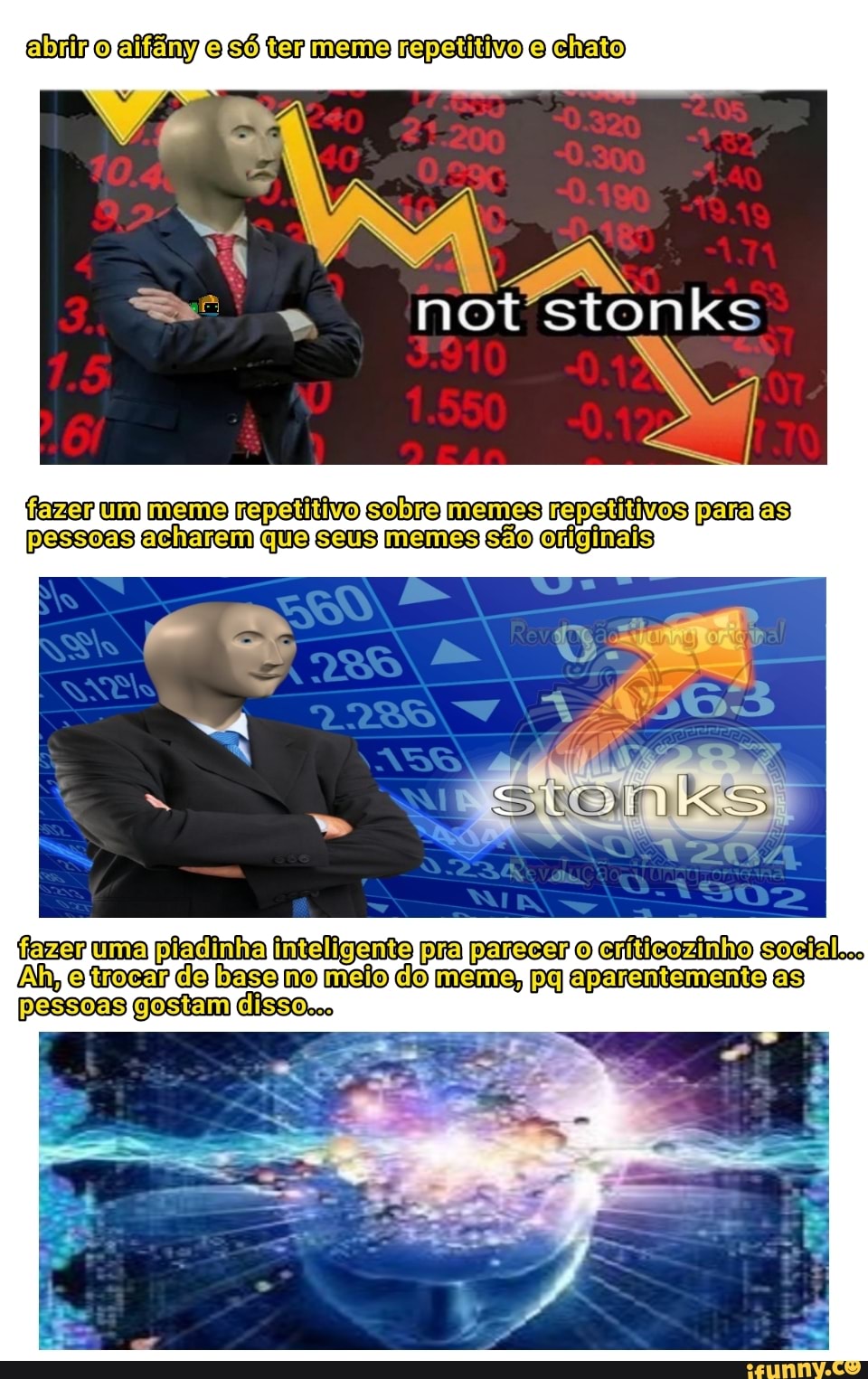 Fewer Un meme repetitive sobre memes rapetitives para as pessoas ...