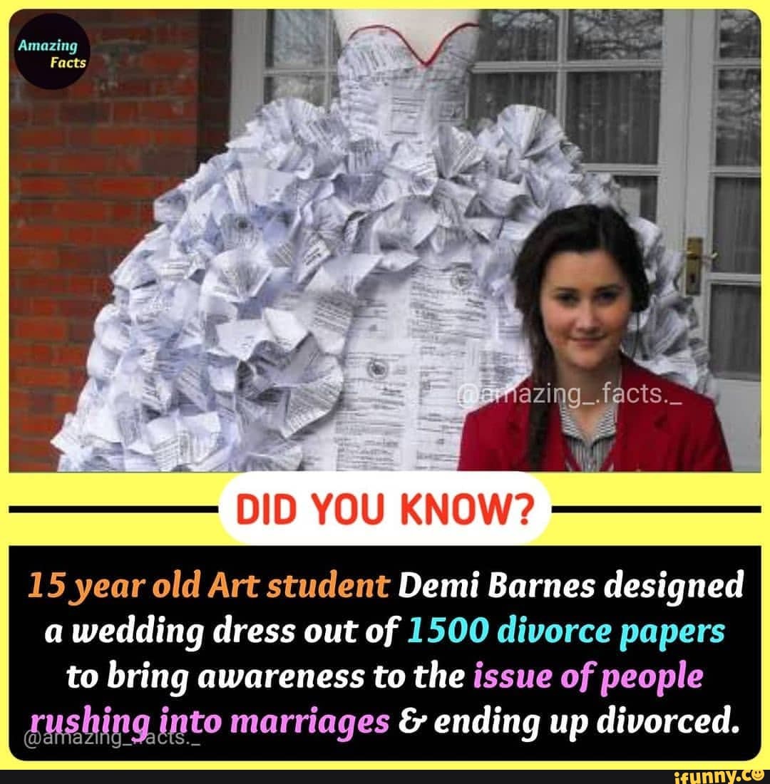 Amazing Facts DID YOU KNOW 15 year old Art student Demi Barnes